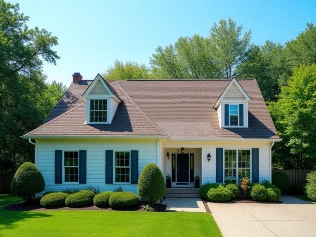 Clean, new residential roof after replacement.